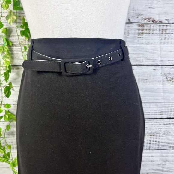 JM Collection Tummy Control Skirt sz 10 Black Classic Straight Pencil Knee Slim - Picture 6 of 12